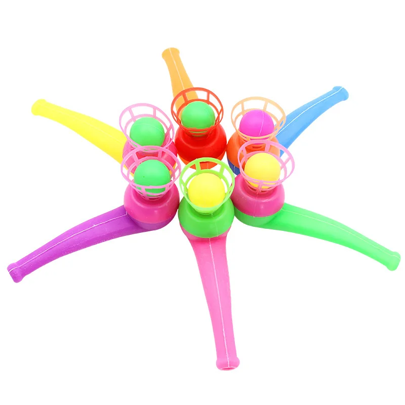 20PCS/Set Children Toys sports Games Blow Pipe & Balls Kid Blow Blowing Gift Plastic Pipe Balls Toy for girls Color Random