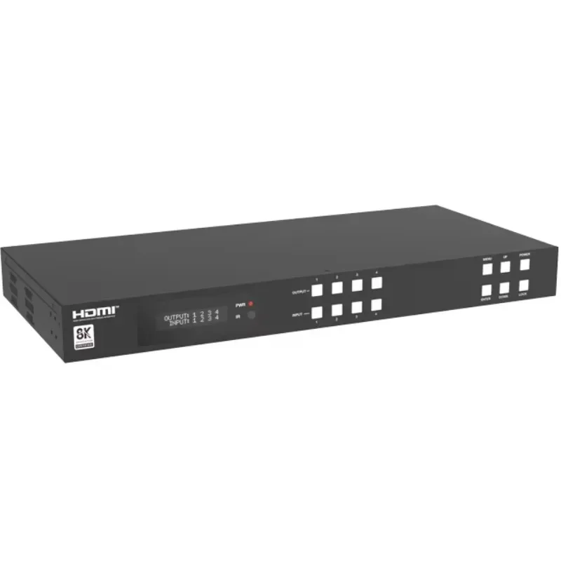 

In stock 4x4 8K UHD HDMI 2.1 Matrix Switcher Auto Downscaling Audio De-Embedding for Home Theatre System