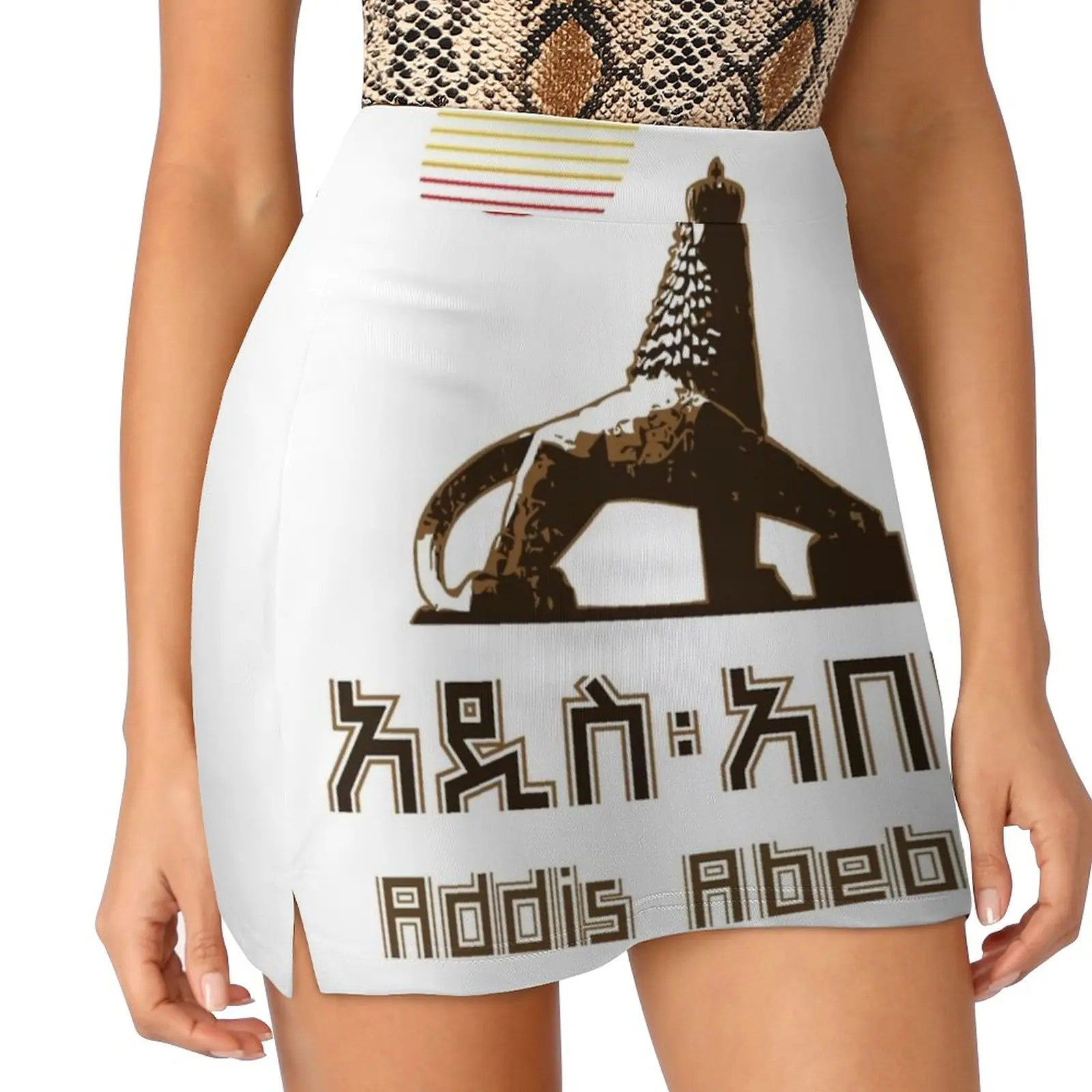 Addis Abeba Women's skirt With Pocket Vintage Skirt Printing A Line Skirts Summer Clothes Addis Abeba Lion Of Judah Perfect For