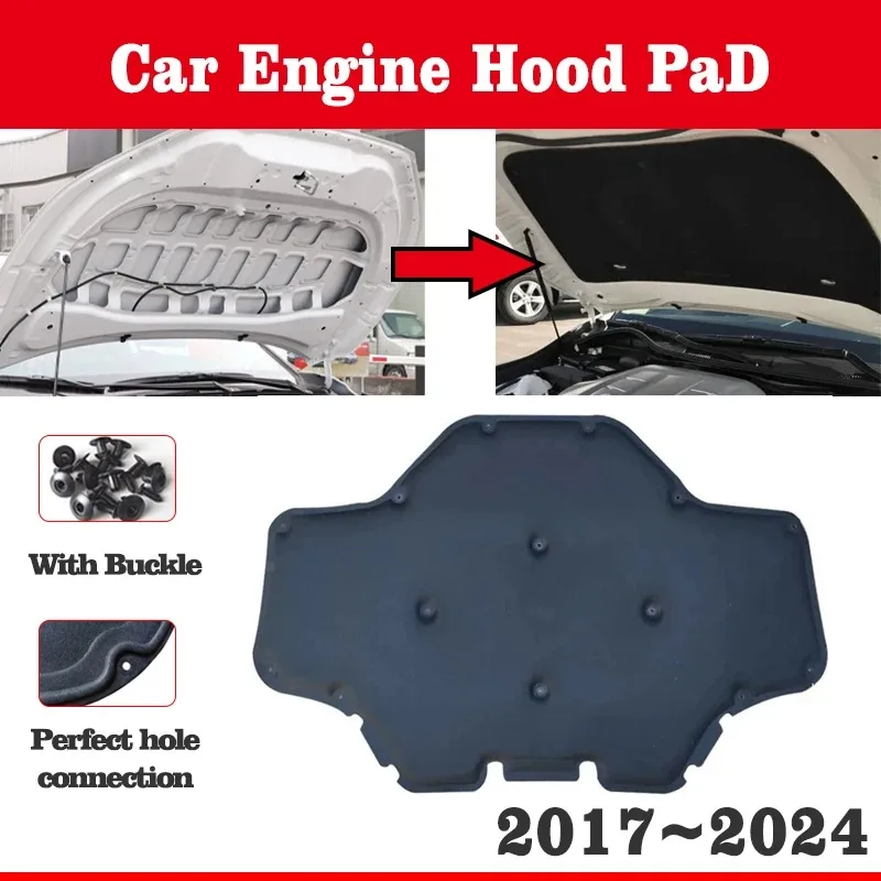 

Car Engine Hood Sound Mat for BMW X3 X4 G01 G02 2017-2024 2003 2022 2021 Heat Insulation Fireproof Pads Car Lnterior Accessories