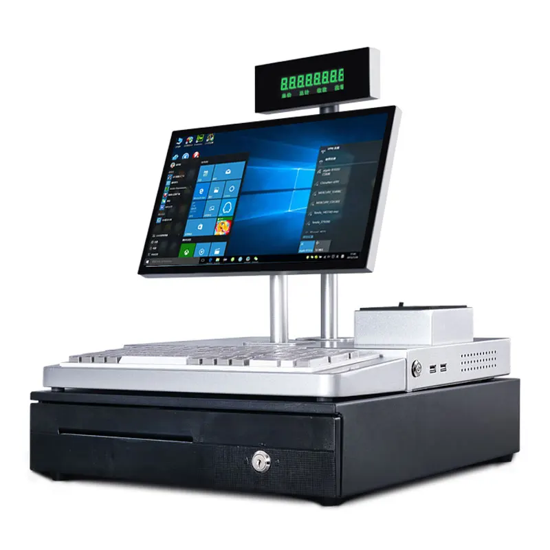 OEM Touch Screen POS Machine Restaurant Cash Register All In One POS System