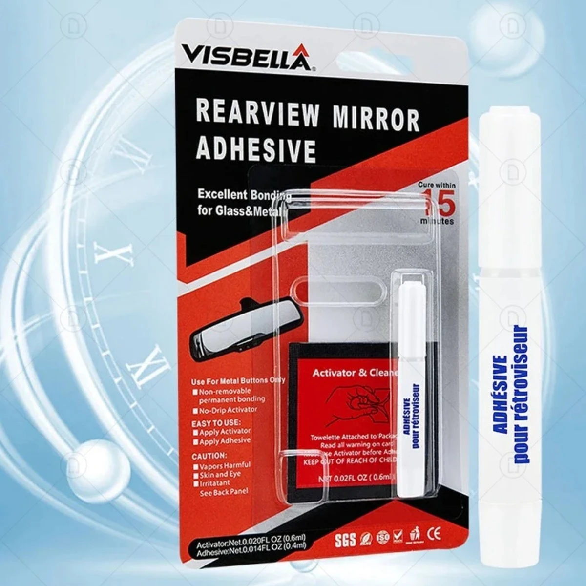 Car Rearview Mirror Adhesive Strong Bonding DIY Repair Quick-Dry Glue Uses For Auto Mirror Fix Accessories