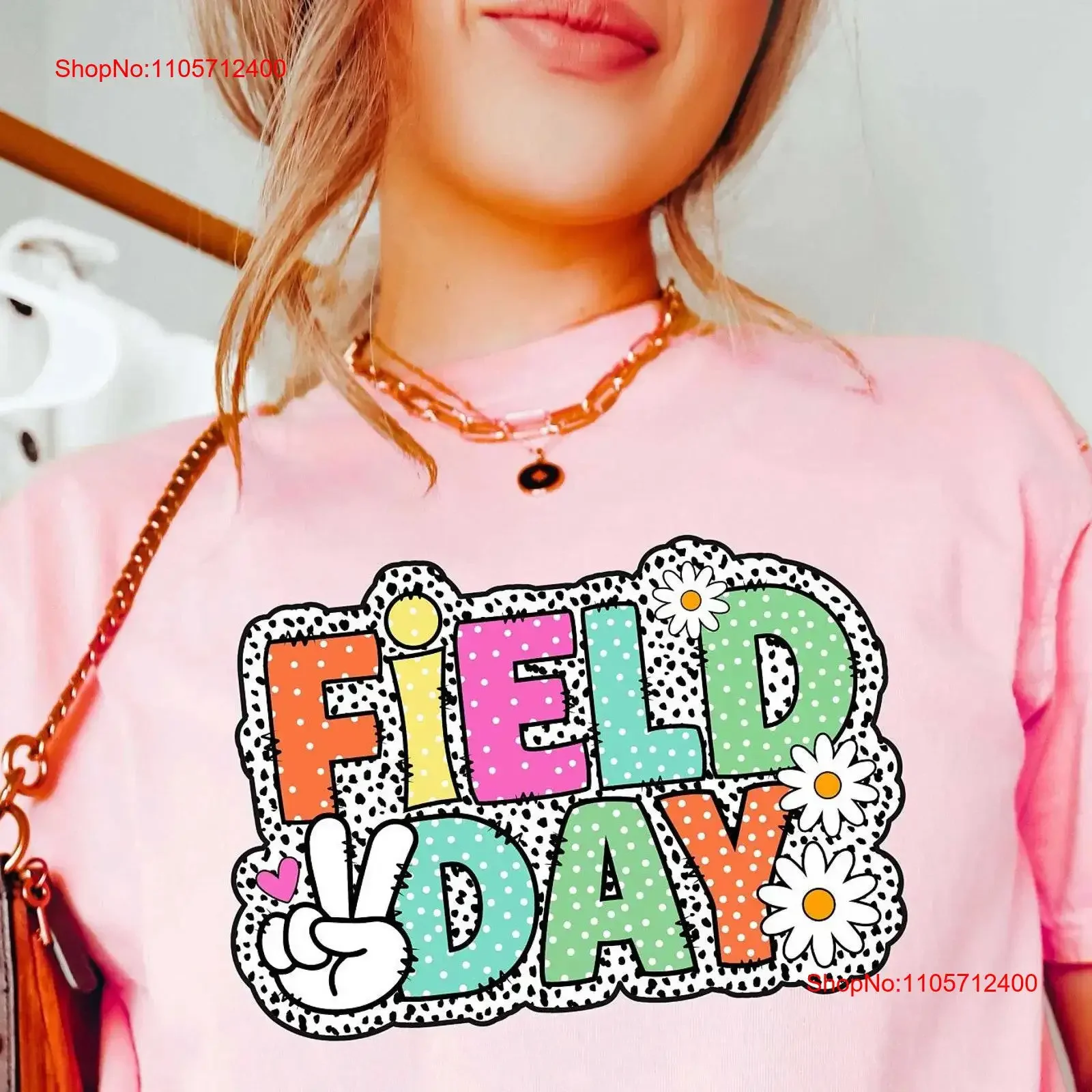Dalmatian Field Day T Shirt School Fun for Teacher Last of End Year vintage Washed streetwear Comfortable Versatile Stretched