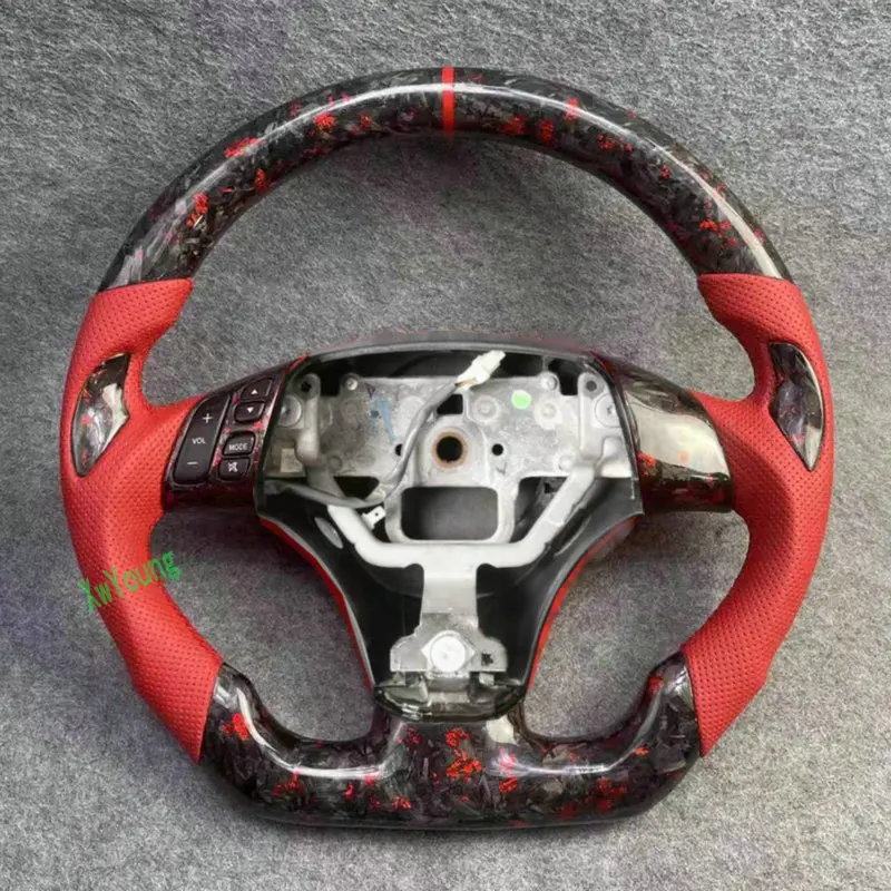 100% Real Carbon Fiber Steering Wheel With Leather For Mazda 6