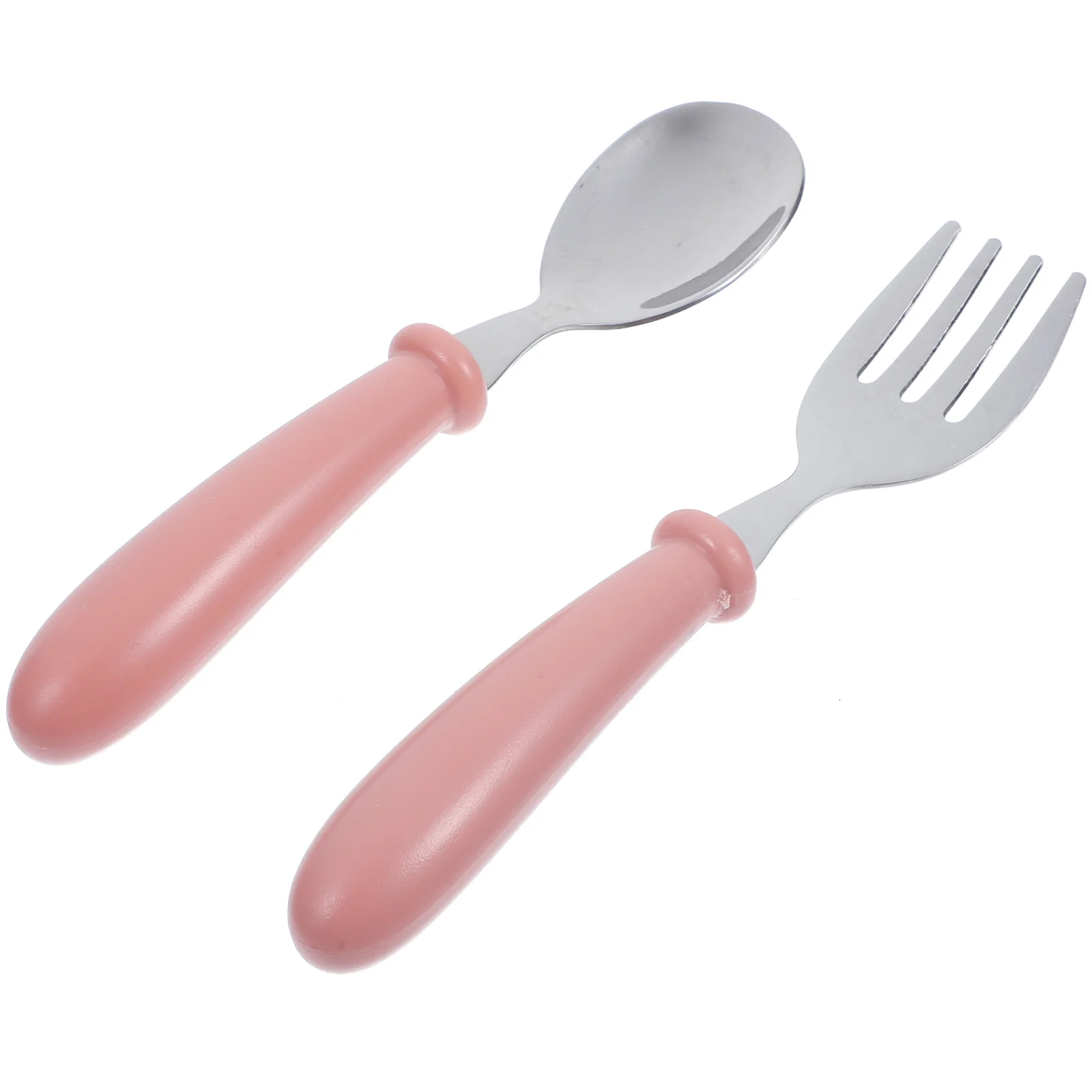 

Children's Stainless Steel PP Spoon Fork Set Lightweight Compact Baby Feeding Training Dining Ability Storage