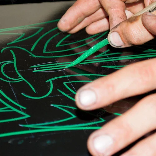 Imagen 2 del producto Artsecret-Juego de pinceles planos ultralargos, pincel artístico de oreja de buey suave de primera calidad para pintura al óleo y acuarela, línea uniforme larga a rayas