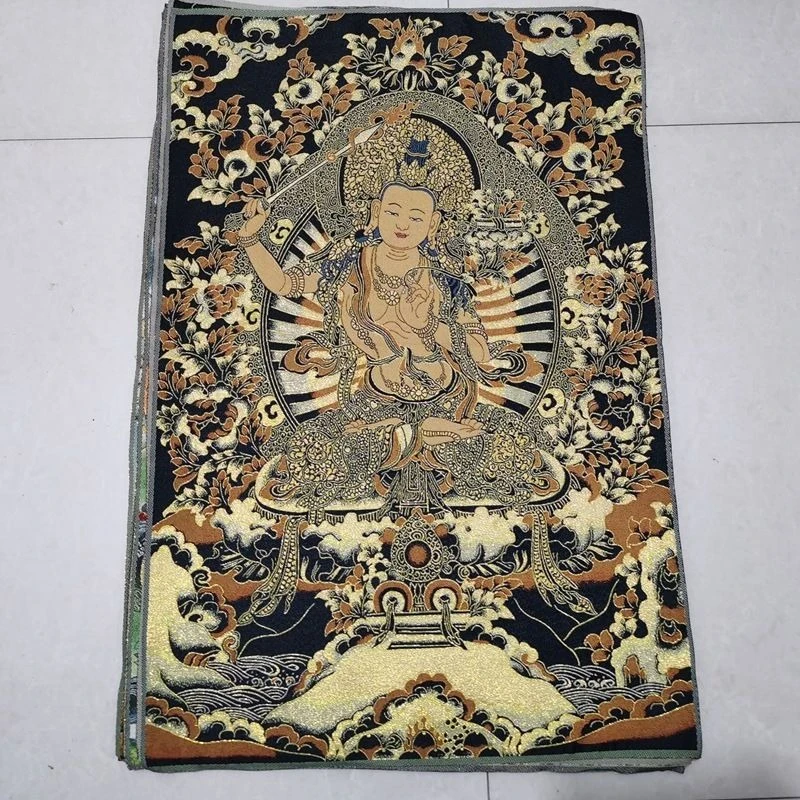 Tibet Tibetan Cloth Silk Buddhism guanyin manjushri bodhisattva Thangka Tangka Embroidery Painting Embroidery Hanging Pictures