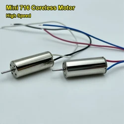 Micro 7mm * 16mm Mini 716 Coreless Motor DC 3.7V 52000RPM High Speed RC Drone Motor Aircraft Remote Control Quadcopter Model