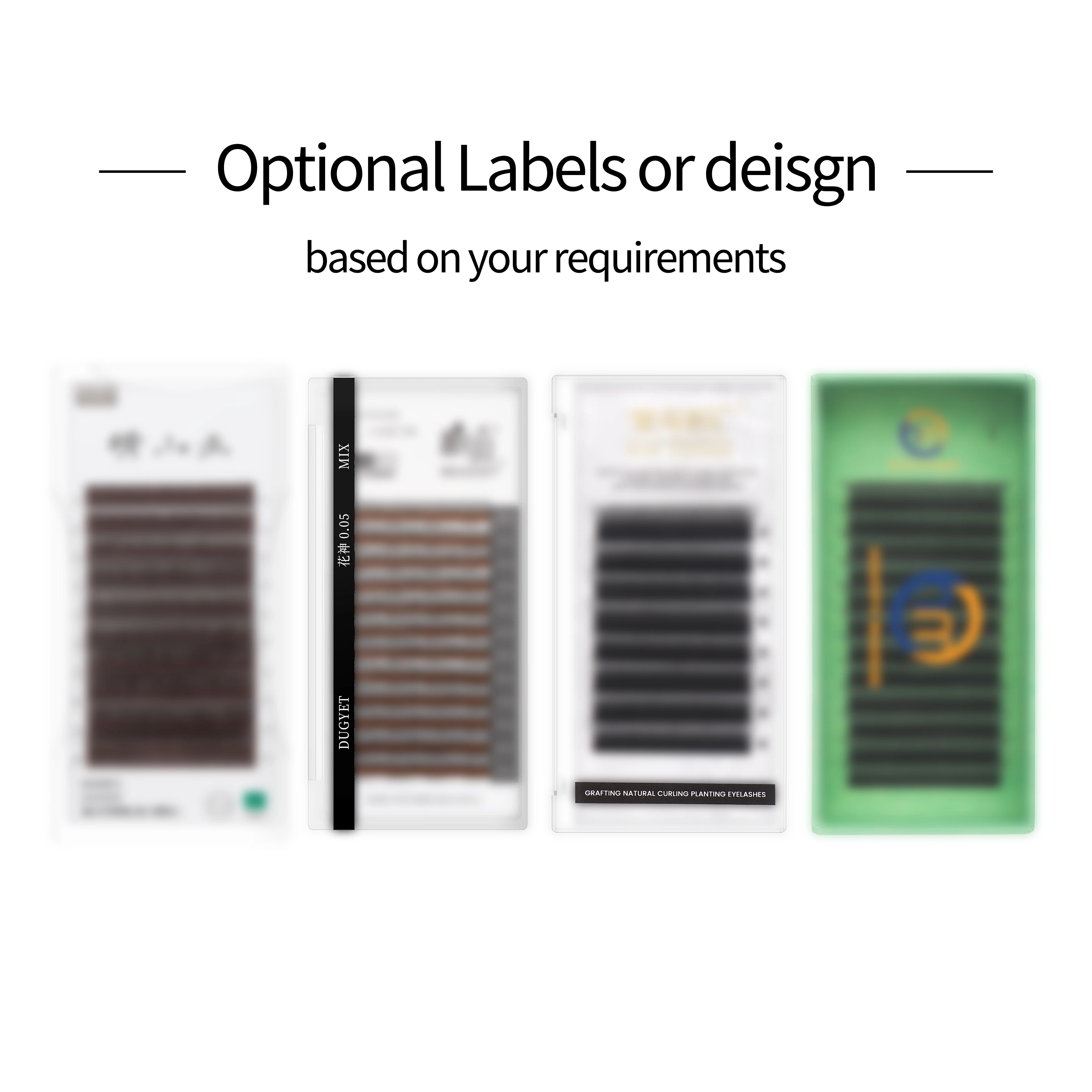 XIUSUZAKI Private Logo Eyelash Extensions Personal Customized Logo Lashes Extensions Eyelash ODM OEM Shipping Fees