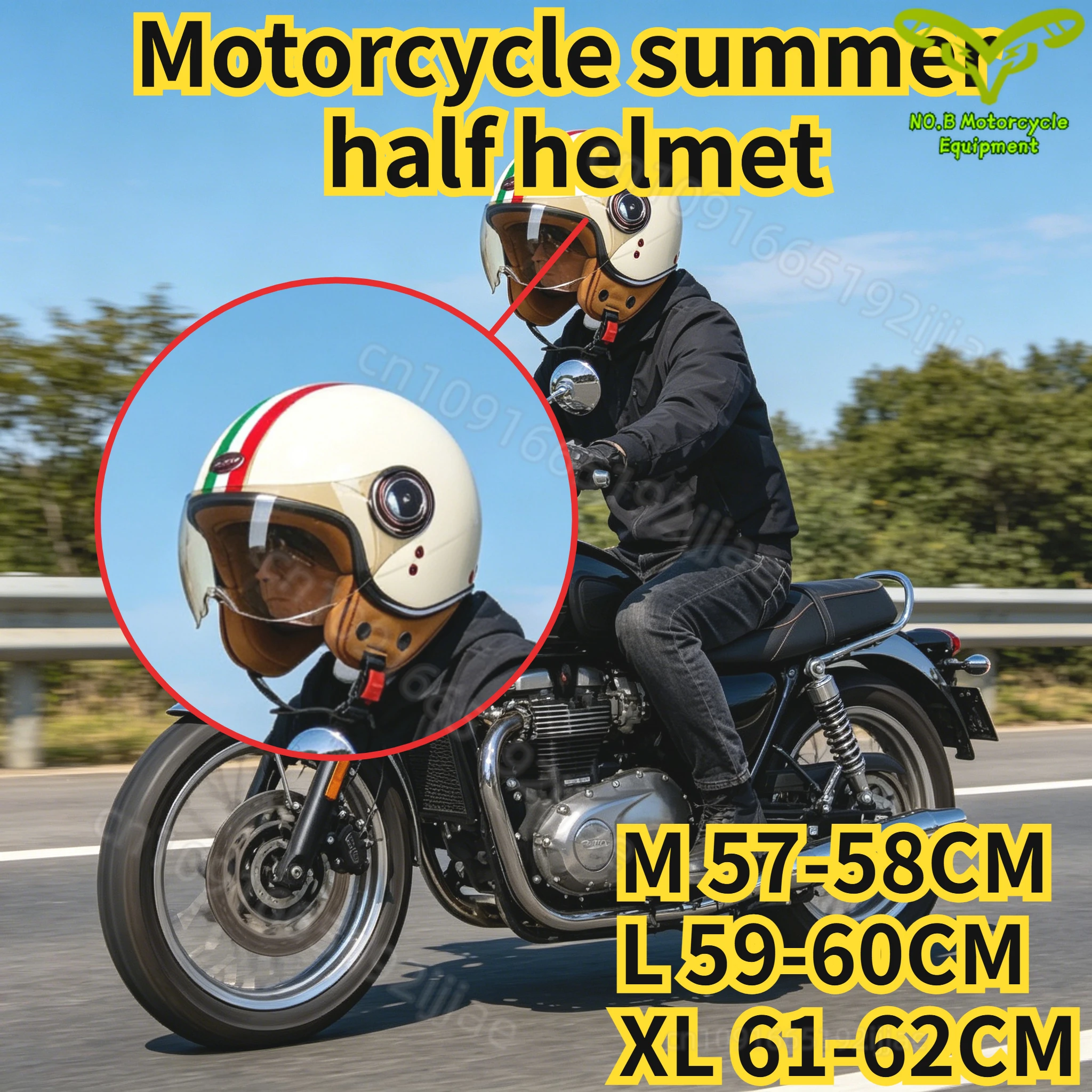 

Motorcycle Spring Summer Helmet Cool Personality For Men Women Electric Bike Half Helmet Lightweight Half Coverage Retro Helmet