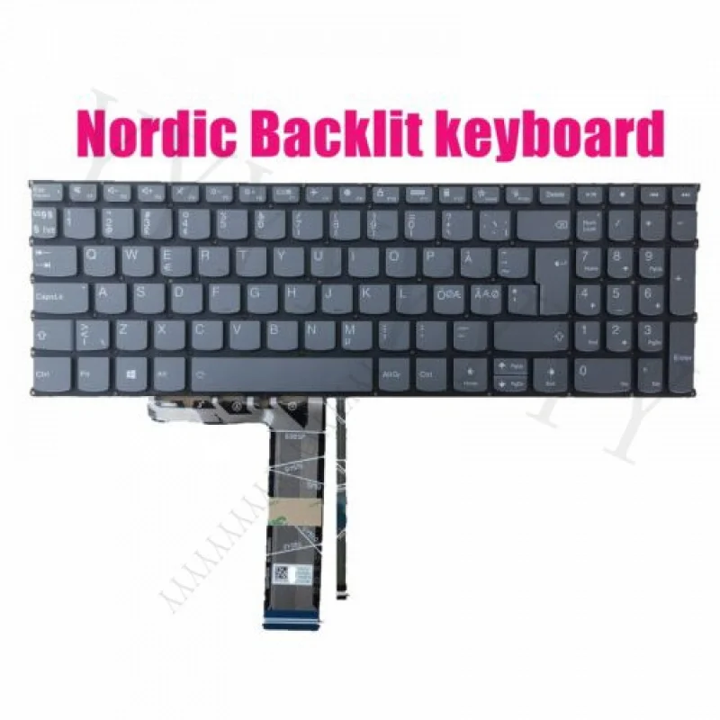 Teclado retroiluminado QNordic para Lenovo Flex 5-15ALC05(82HV)/5-15IIL05/5-15ITL05
