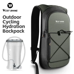 WEST BIKING Tragbarer Fahrradrucksack, 7 l, atmungsaktiv, Trinkrucksack, Laufen, Klettern, Wandern, Outdoor-Sport, Fahrrad, Wasserbeutel