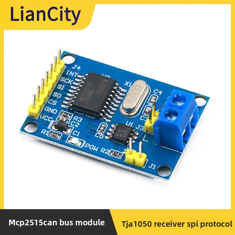 CAN Bus Driver Module MCP2515 TJA1050, SPI Interface + 51 Microcontroller Program Routines