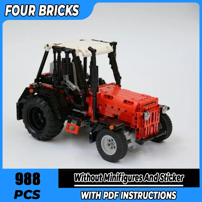 

Moc Building Blocks Farm Tractor Technology Modular Bricks Model Gifts Christmas Toys DIY Sets Assembly