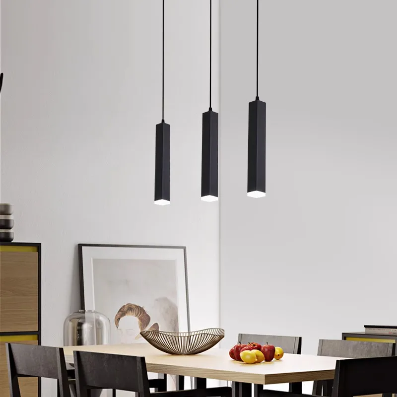 Square Spotlight with Crystal Head, Nordic Loft Pendant Light, Hanging Spotlight, New Creative Design for Restaurant