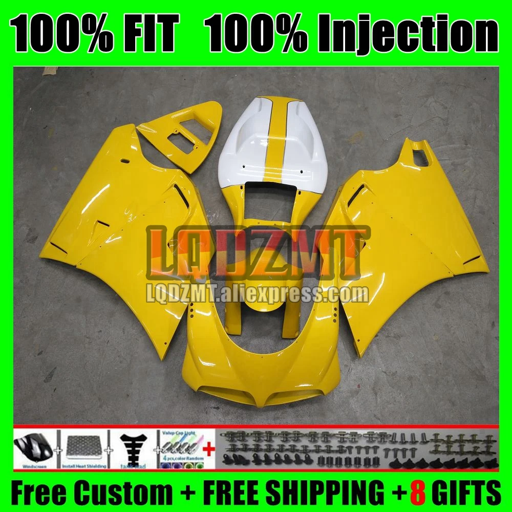 Injection For DUCATI 748 853 916 996 998 S R 94 95 96 97 98 Light Yellow 99 00 01 02 126No.24 916S 996S 998S 1994 2002 Fairings