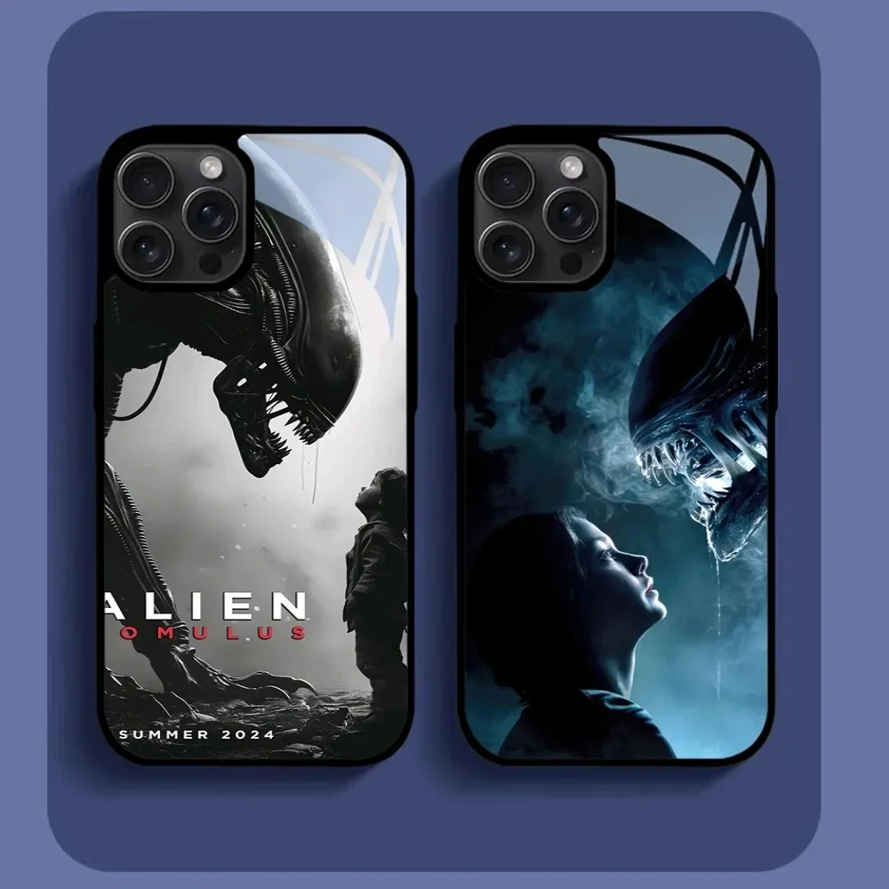 2024 Film A-Alien R-Romulus Phone Case For iPhone16 15 14 13 12 11 Pro Xs Max Mini XR X 7 8 Plus luxury Mirror Hard Funda