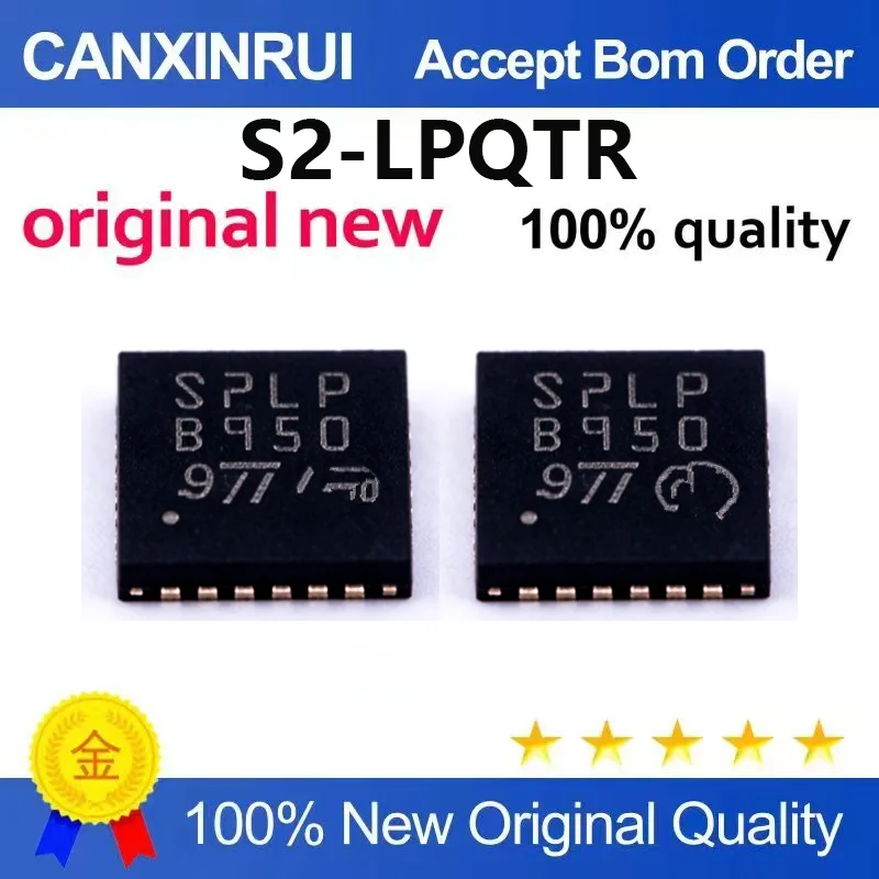 (5pcs-100pcs)New original S2-LPQTR silk screen S2LP QFN-24 ultra-low power high-performance transceiver chip