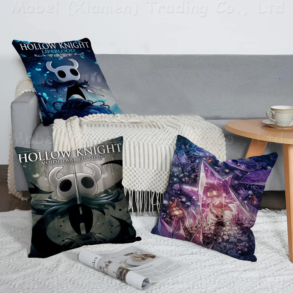 

Hot Video Game Anime Hollow Knight Cartoon Characters Pillow Cushion Cover Pillowcase Living Room Sofa Home Decor Customized