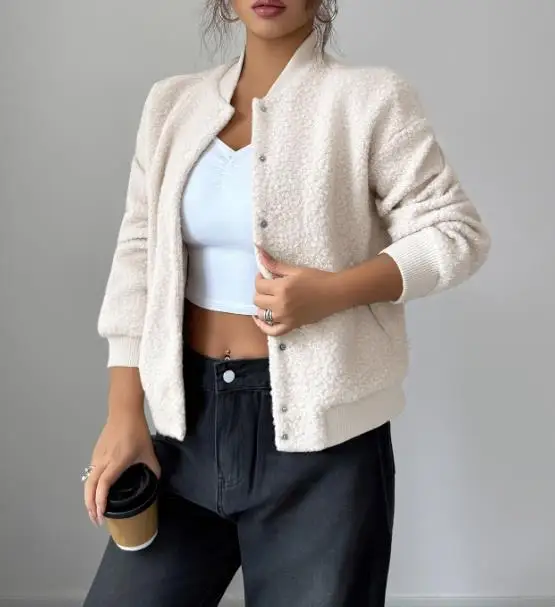 

Осень/зима 2022, новый женский модный элегантный простой стиль, жилет с длинными рукавами в стиле ретро, женское пальто