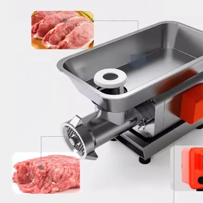 Electric Meat Grinder and Slicer Bone Grinding Mincer with Core Motor for Home Use and Restaurant