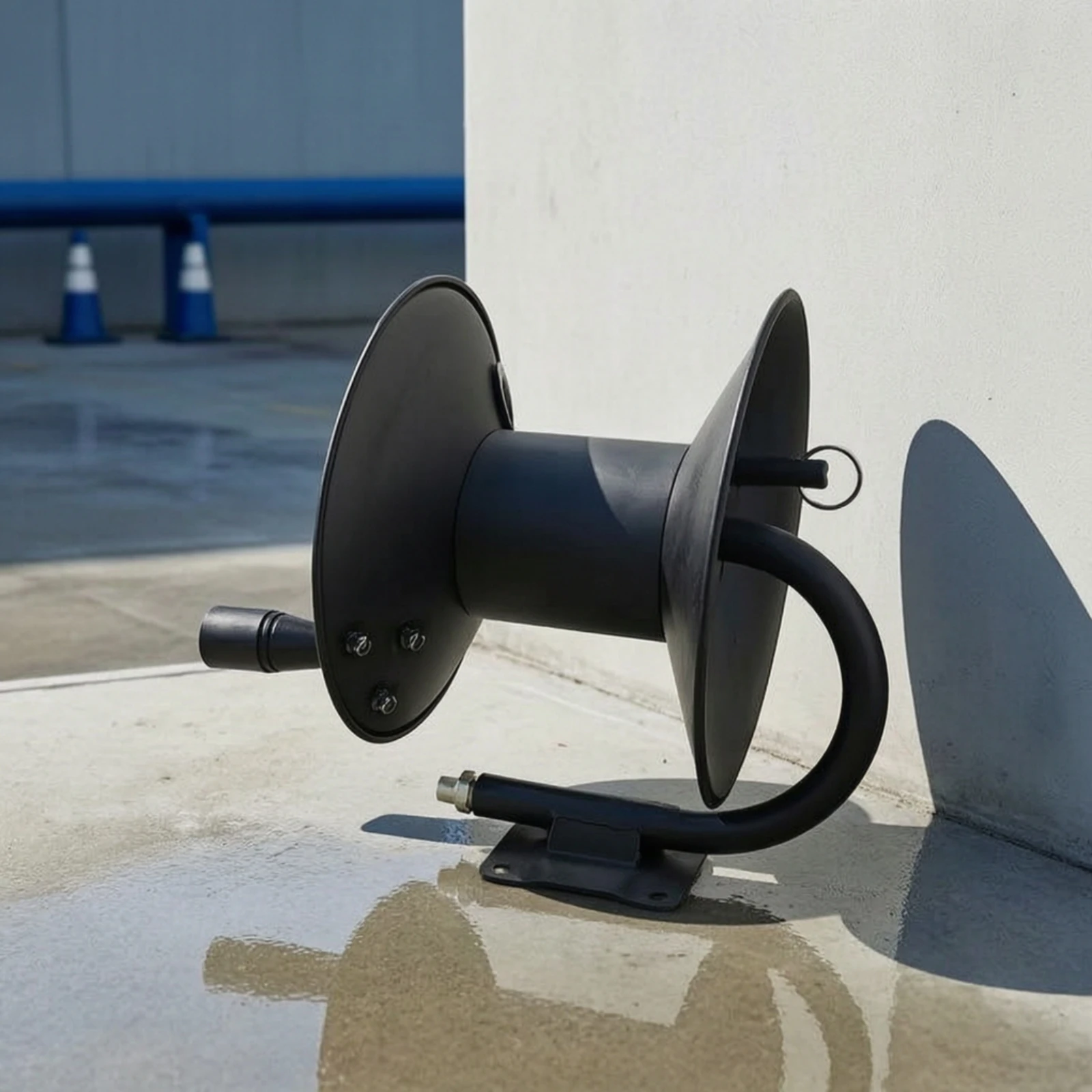 Hose Reel with Hand Crank Manual High-Pressure Hose Reel Long-Lasting for Professionals, Workshops, Garages