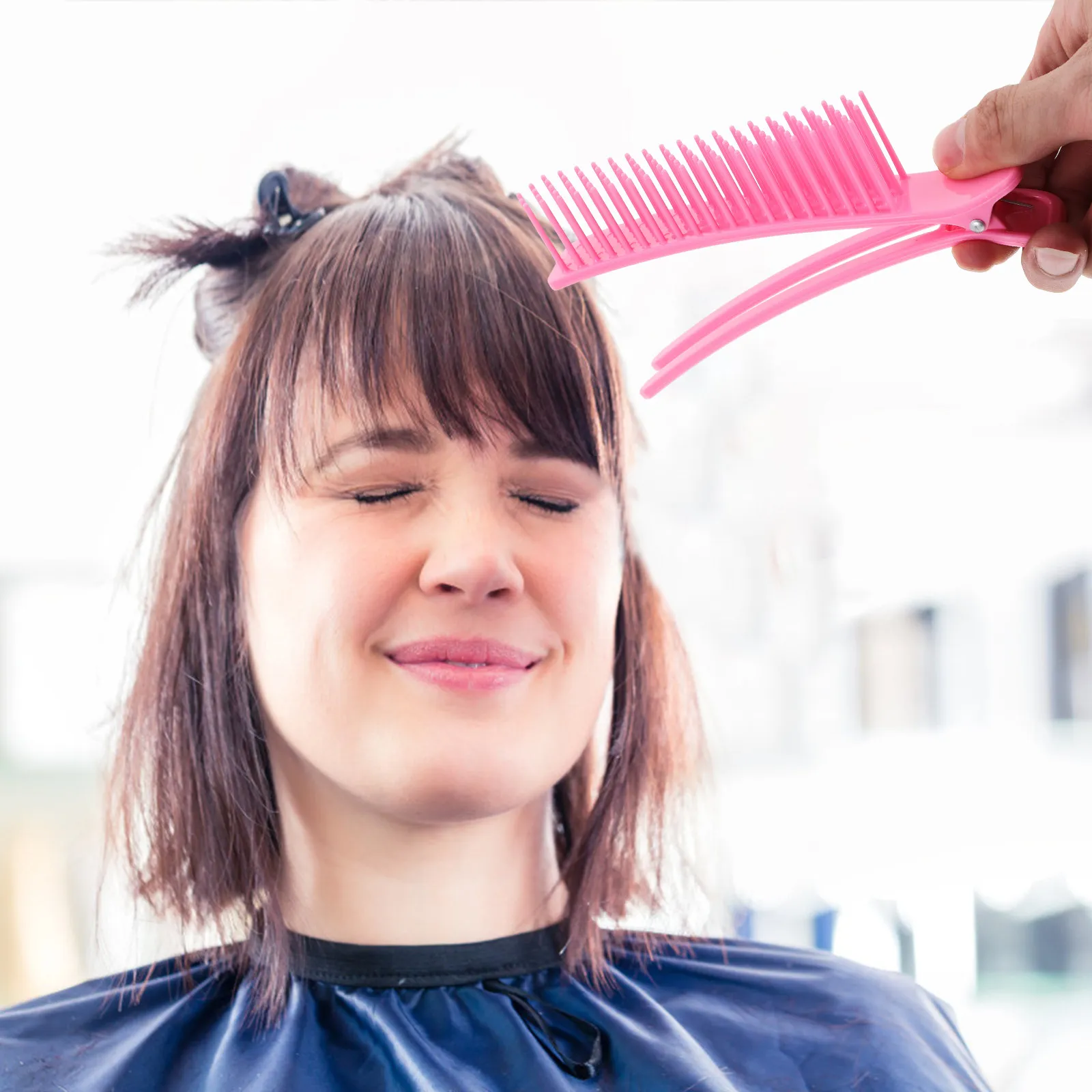 

2Pcs Hairdressing Clips Multi Function Salon Cutting Dyeing Styling Sectioning Hair Clamps Layering Hair Clips for Women