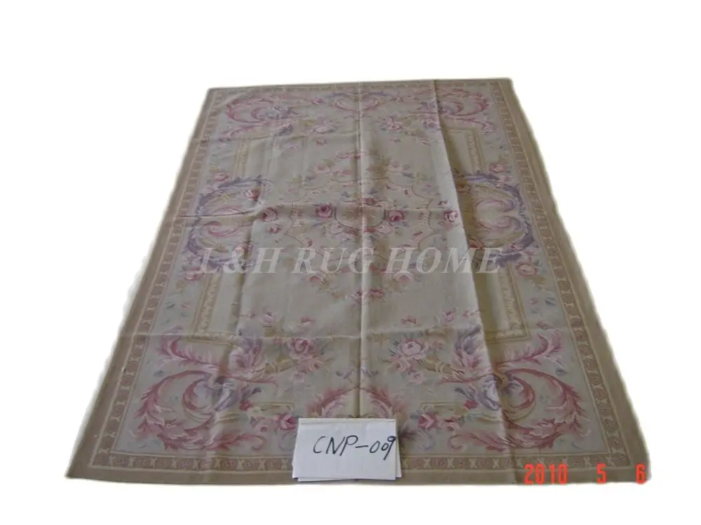 

Free Shipping 5'X8' French Woolen Aubusson rug handmade 100% New Zealand wool rugs and carpets