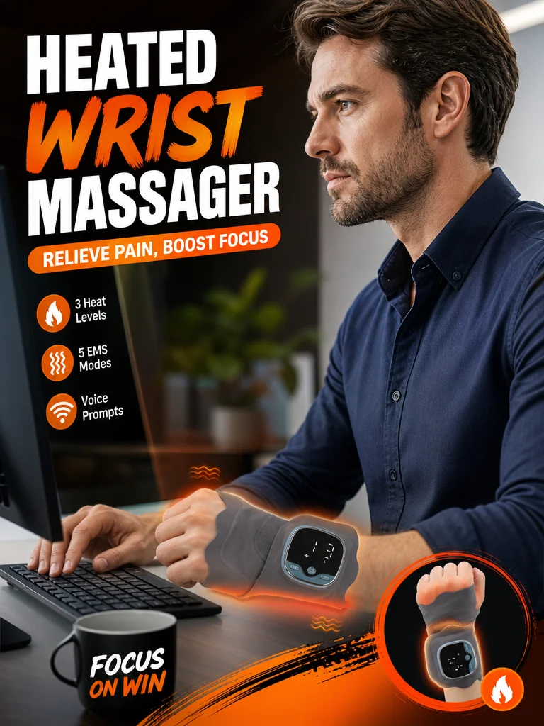 Wrist Support Pain Relief Wrist Brace for Wrist Pain Electric Pulse Massager EMS Low Frequency Tens Unit