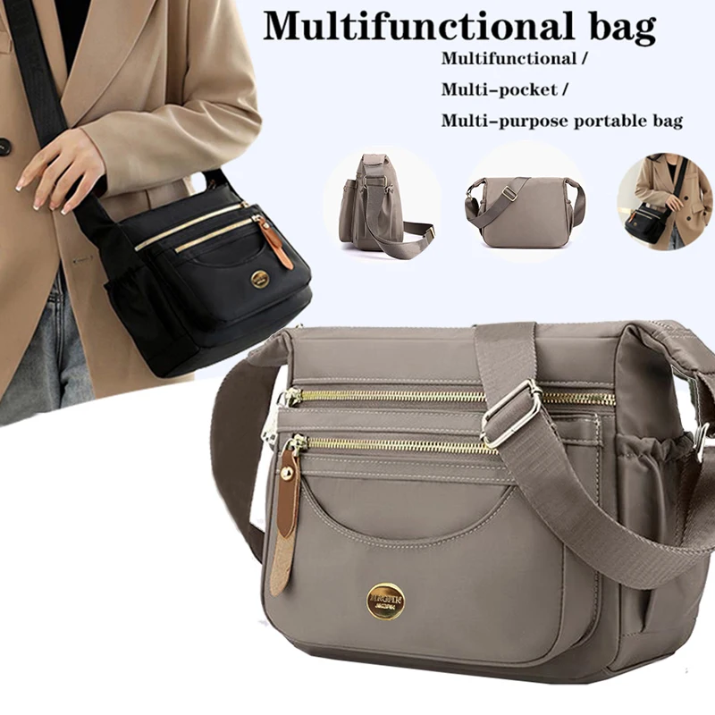 

Practical Multi-pocket Women's Crossbody Bag for Daily Outings Stylish Multi-color Lightweight Versatile Casual Nylon Bag