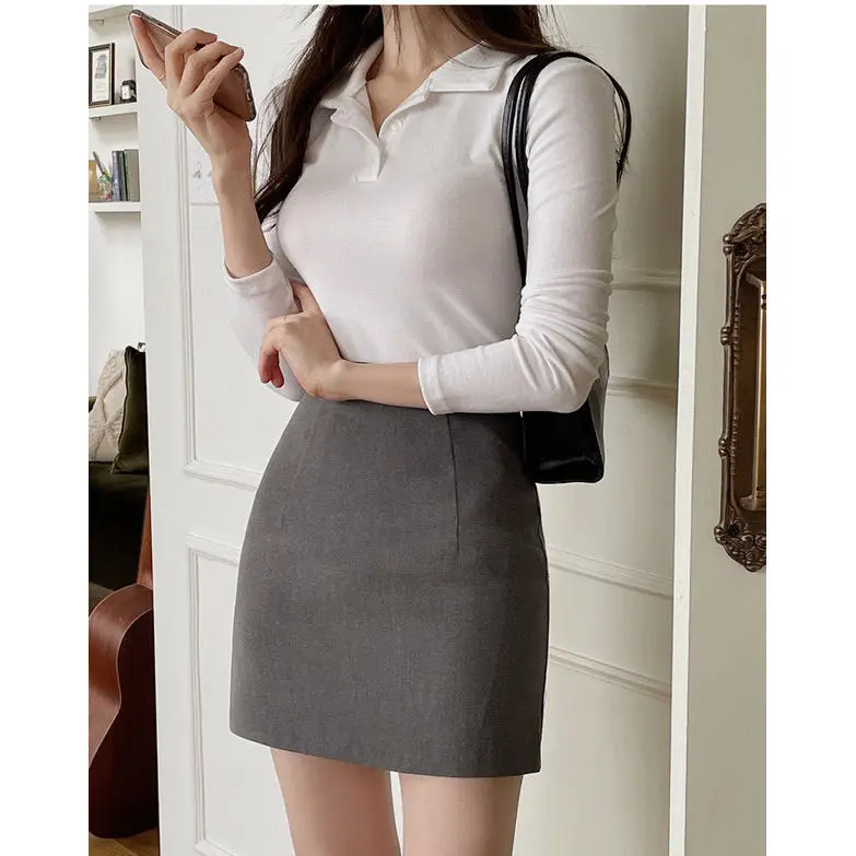 ay Suit ort f-length Skirt High-waist Tight Fit OL Profional Spring Autumn New Arrival Women's Faion  Skirt