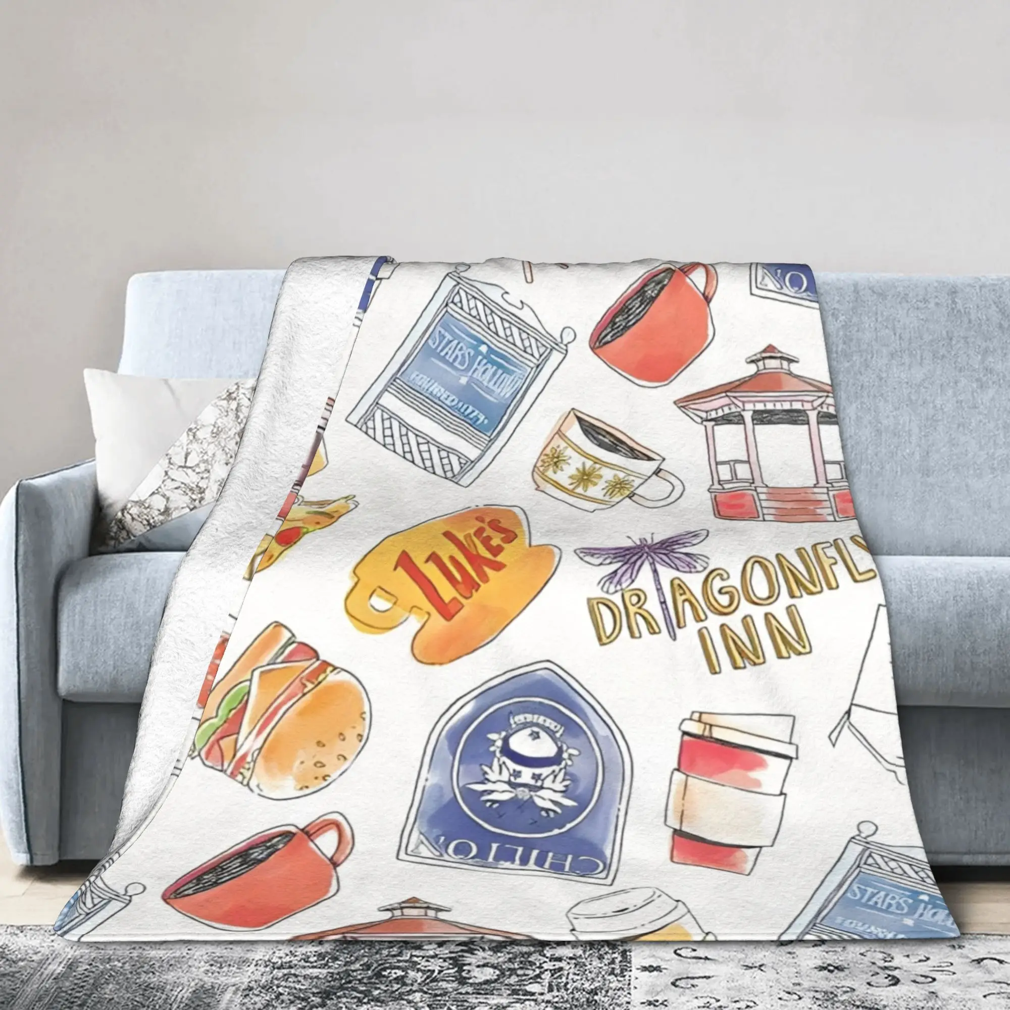 جيلمور بنات لورلاي روري بطانية قطيفة المسلسلات التلفزيونية الإبداعية رمي البطانيات ل أريكة الفراش صالة 200x150 سنتيمتر خفيفة الوزن #1