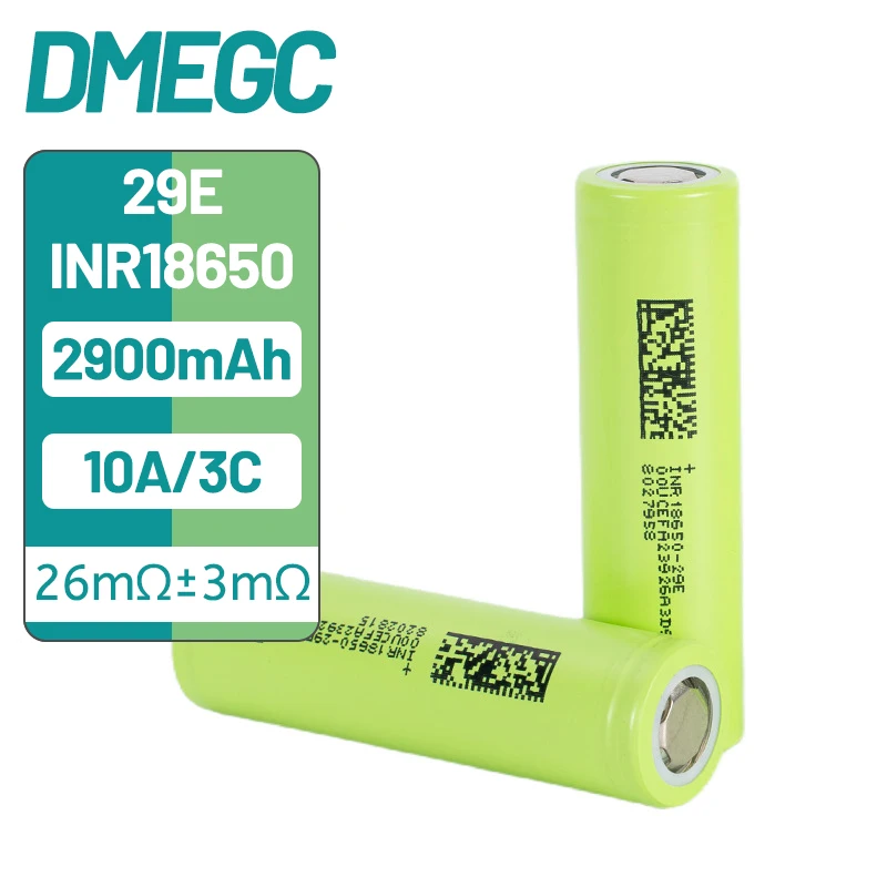 New 2026 DMEGC INR18650 3C 10A Discharge 3.7V 2900mAh INR18650 2900mAh 18650 for Home Energy Rechargeable Battery