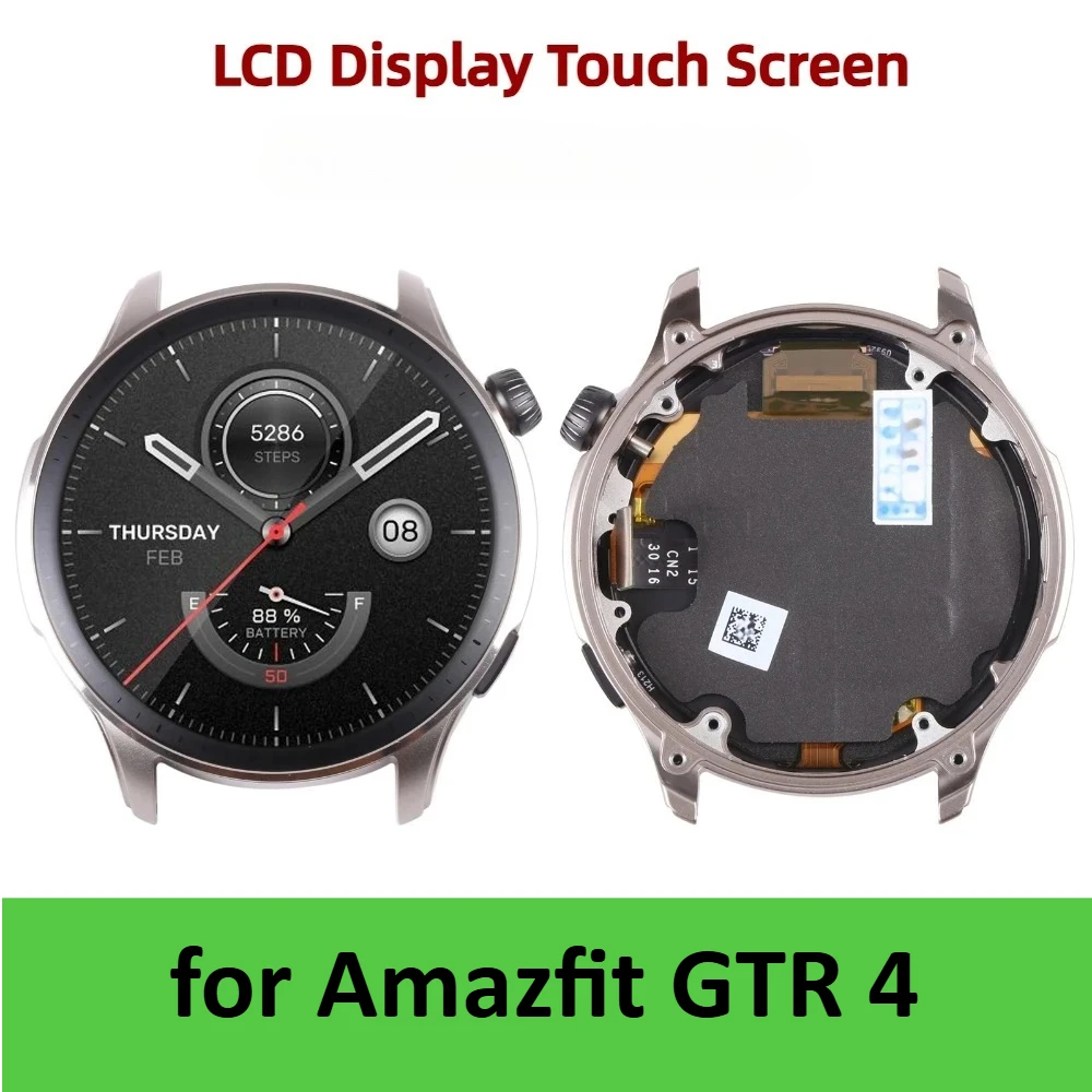 

Для Amazfit GTR4 A2165 A2166 оригинальный ЖК-дисплей с дигитайзером сенсорного экрана в сборе с запасными частями в рамке