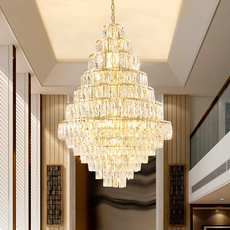

Luxury Crystal Chandelier Ceiling Pendant Lamp for Living Room Żyrandol Lamps Home Decor Lustre Salon Ceiling Light Fixtures