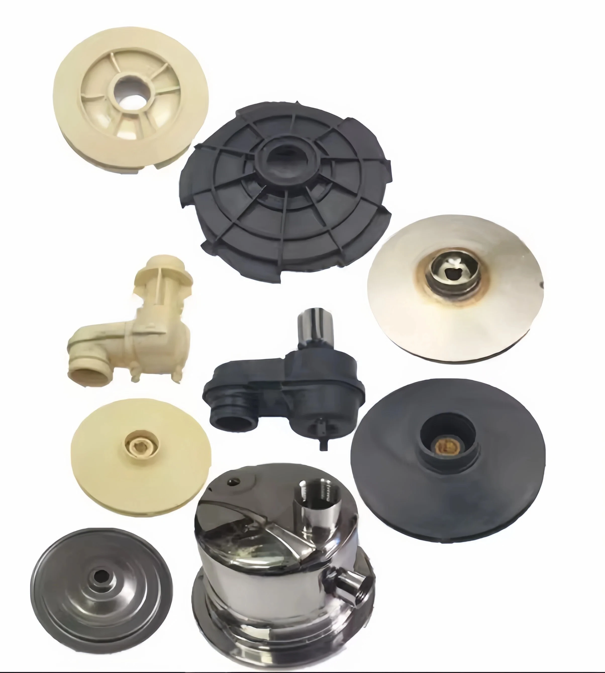 JET Pump Accessories 370-750w Stainless Steel Self-Priming Impeller Engineering Plastic Guide Vane / Tube