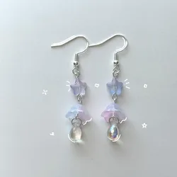 glass flower earrings Handmade Gift