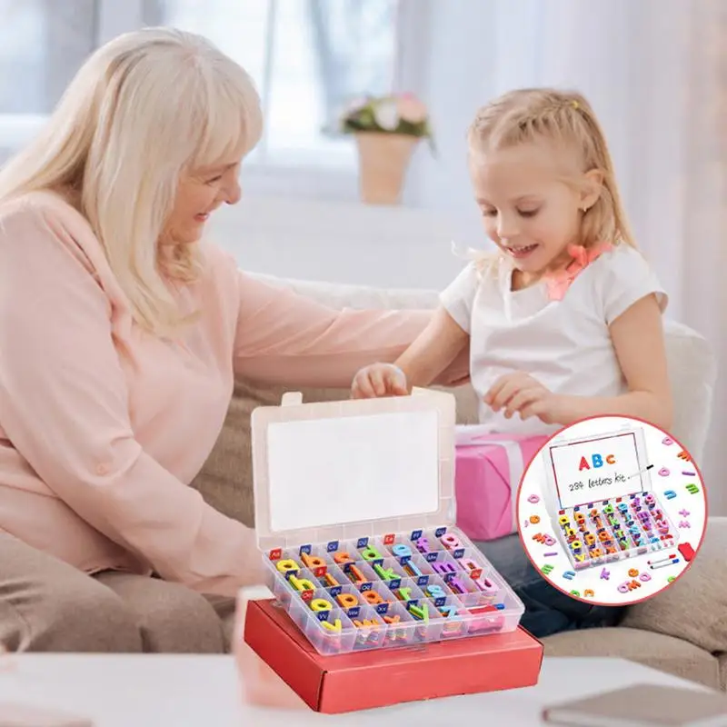 Magnetic Foam Letters Educational Magnetic Letters Kit Classroom Magnetic Letters With Double-side Magnetic Board Foam Alphabet