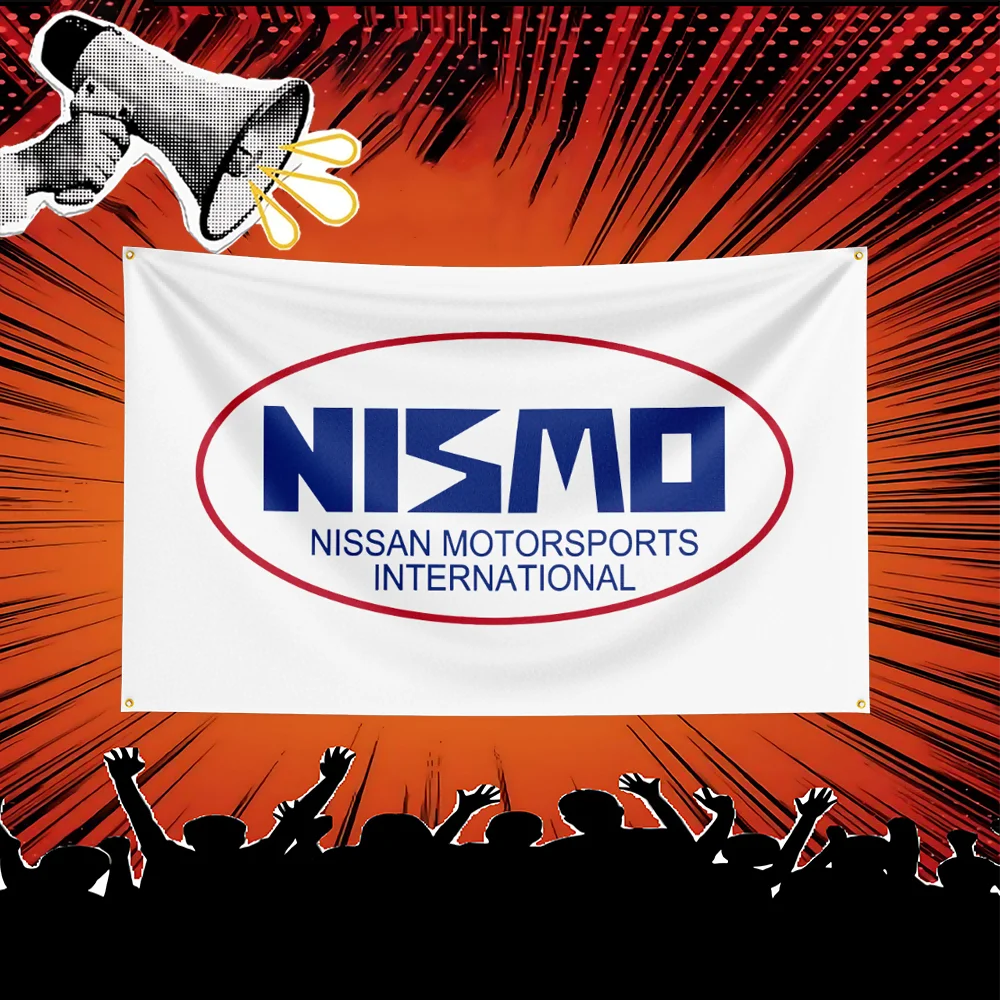 NISMO Auto Parts Flag  Polyester Banner For Garage Workshop Wall Decor Mechanic Gift