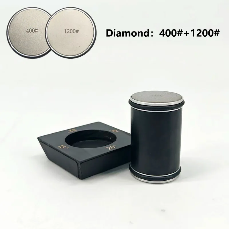 Rollende messenslijper Magnetische meshouder Diamantslijpsteenset met 15 en 20 graden hoekrol Keukenaccessoire