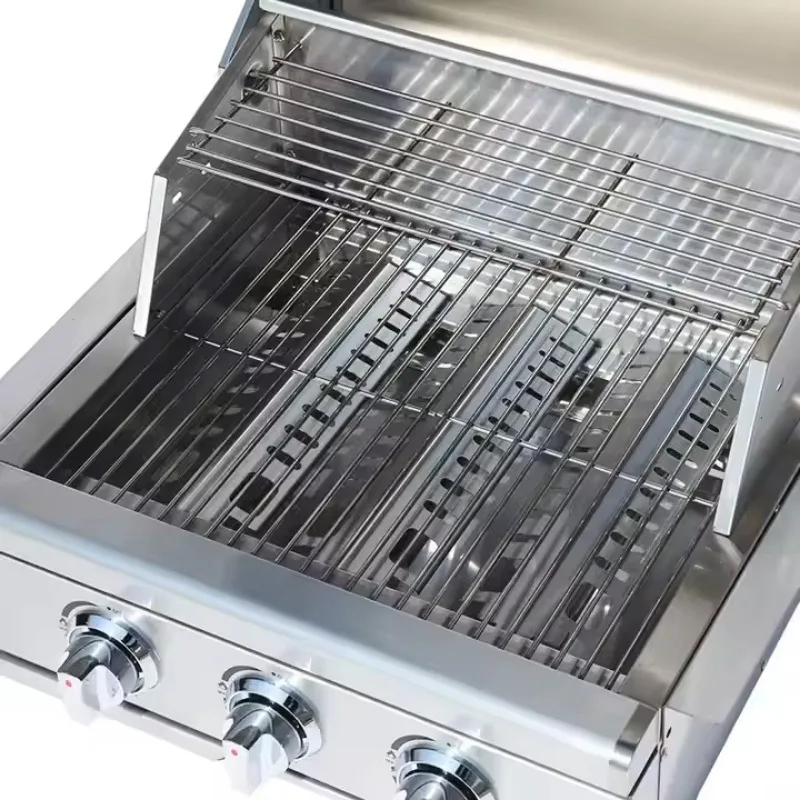 Stainless Steel Korean Style Premium Folding BBQ Grill with High Pressure Safety for Camping & Outdoor Use