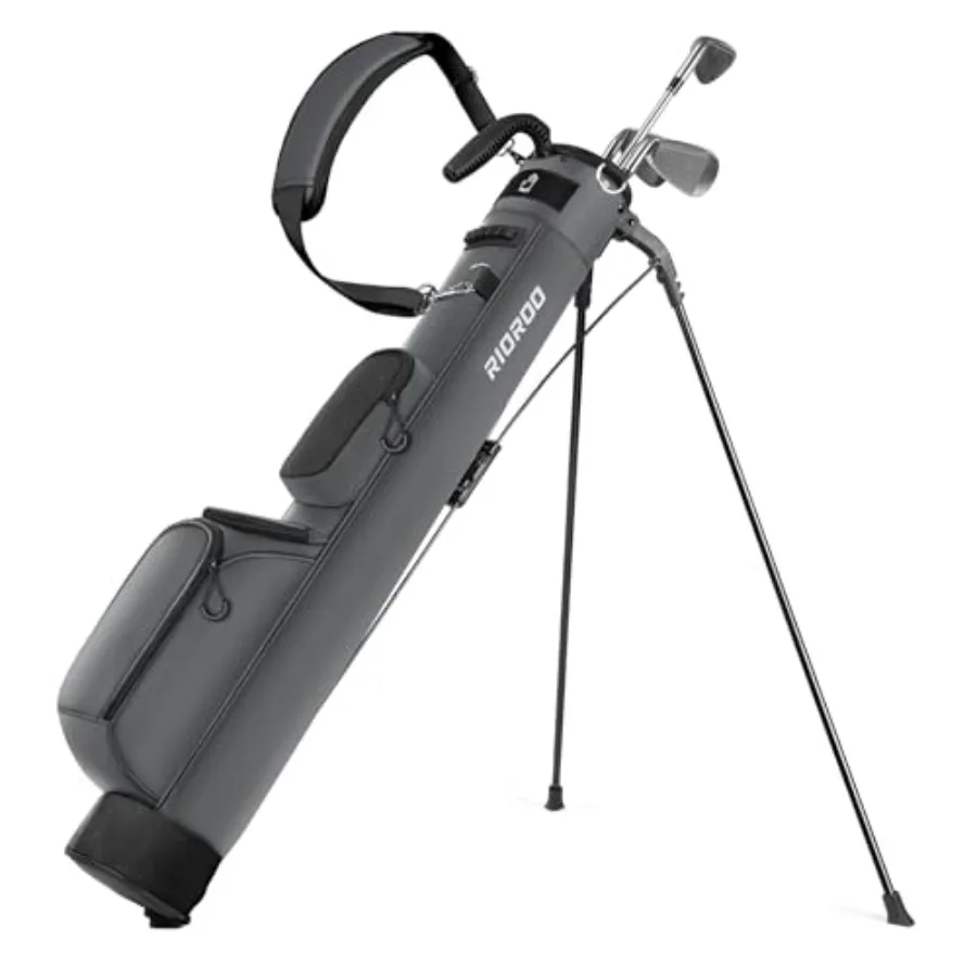Golf Stand Bag, Lightweight Par 3 Golf Bag Holds Up to 7 Clubs with Two Way Dividers Cooler Pocket Shoulder Strap and Multiple