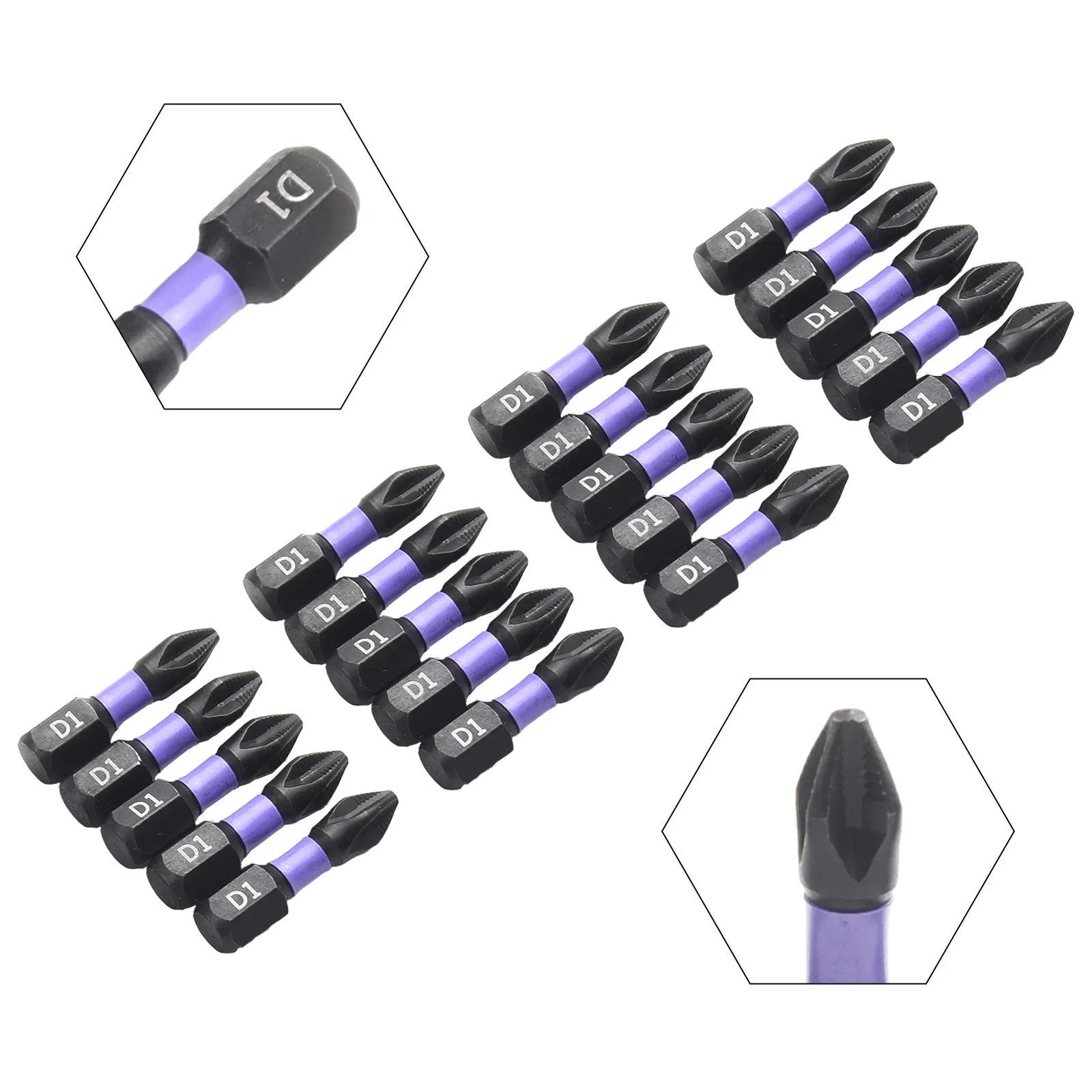 10 20 pz 25-150mm testa di cacciavite a croce forte magnetico antiscivolo ad alta durezza cacciavite elettrico punta da trapano