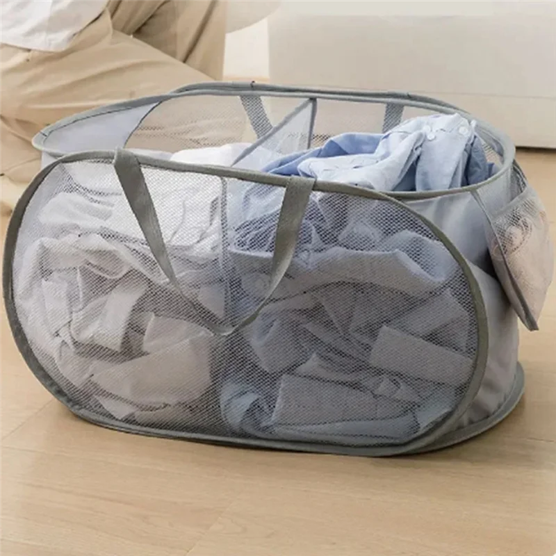 ขาย TOP Breathable ตาข่ายพับตะกร้าซักผ้าในครัวเรือนเสื้อผ้าสกปรกจัดเก็บ