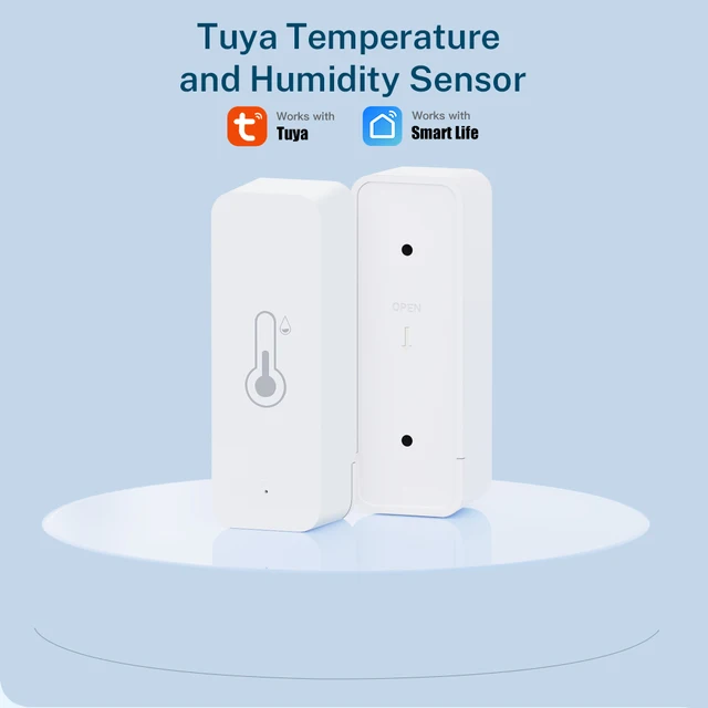 Inteligentny czujnik temperatury i wilgotności Tuya WiFi Zasilany z baterii Inteligentne bezpieczeństwo w domu Współpracuje z Alexa Google Home