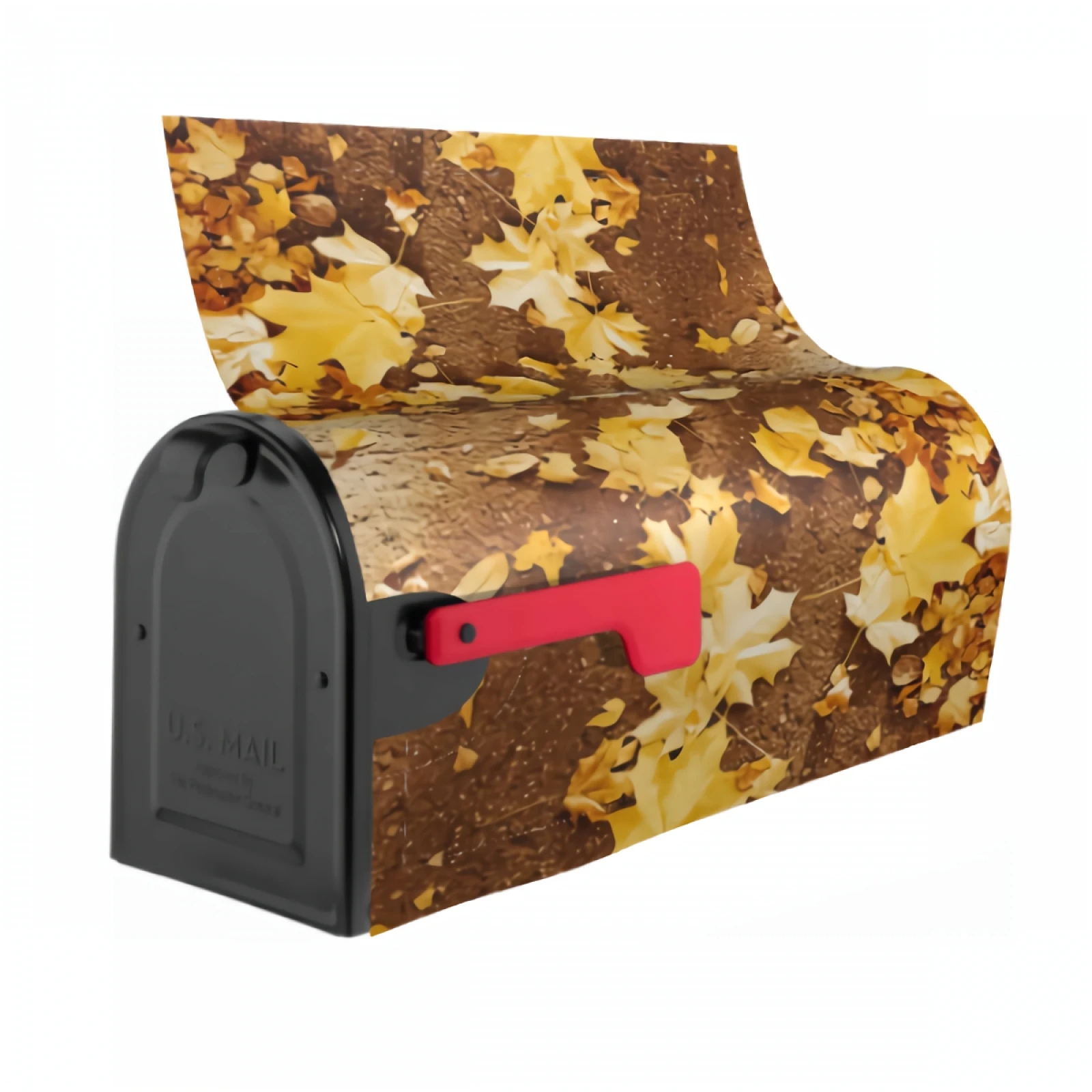 Yellow Maple Leaves Magnetic Mailbox Cover Golden Fall Magnetic Mailbox Cover Waterproof Mailbox Wraps Post Letter Box Decor