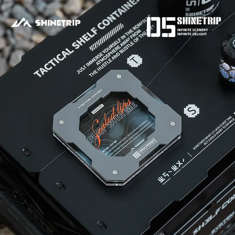 

ShineTrip Tactical Coaster Acrylic Alloy Mecha Wind Insulation Anti-scalding Heat Insulation Decoration Camping Coffee Coaster