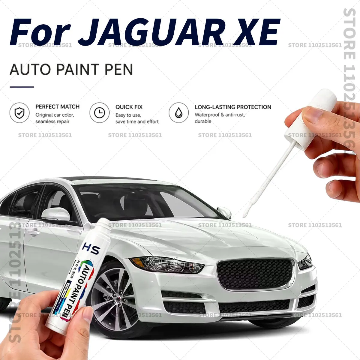 Bolígrafo de pintura para retoques de coche, reparación de arañazos profundos, pincel de pintura para JAGUAR XE Eiger Grey Corris Grey Fuji White Firenze Red Black