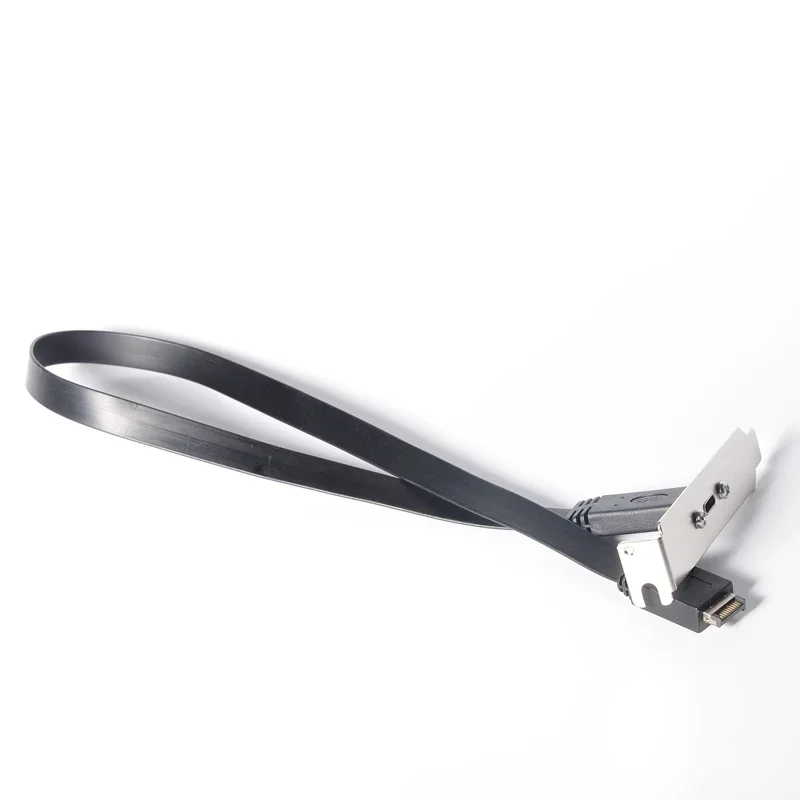 30 cm 50 cm 80 cm USB 3.1 Frontplatten-Header Typ E-Stecker auf USB-C Typ C Buchse Motherboard-Erweiterungskabel-Anschluss-Drahtkabel