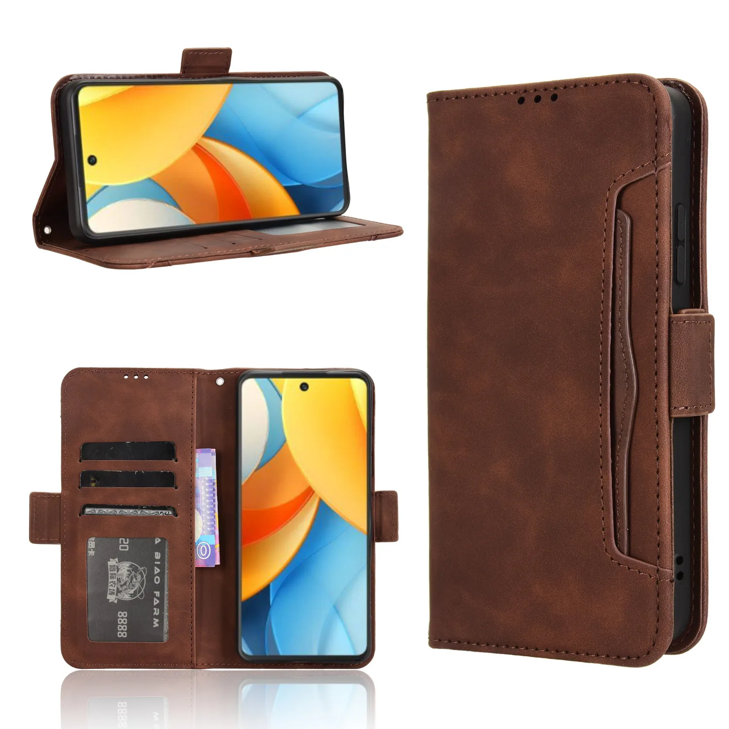 Wallet Cases For ZTE Nubia V60 Design Leather Case, Magnetic Closure Book Flip Cover, Photo Card Holder, Mobile Phone Bags image 4